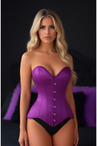 Lavish Magenta Overbust Corset Sweetheart Neckline Busk Closure