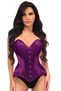 Lavish Magenta Overbust Corset Sweetheart Neckline Busk Closure