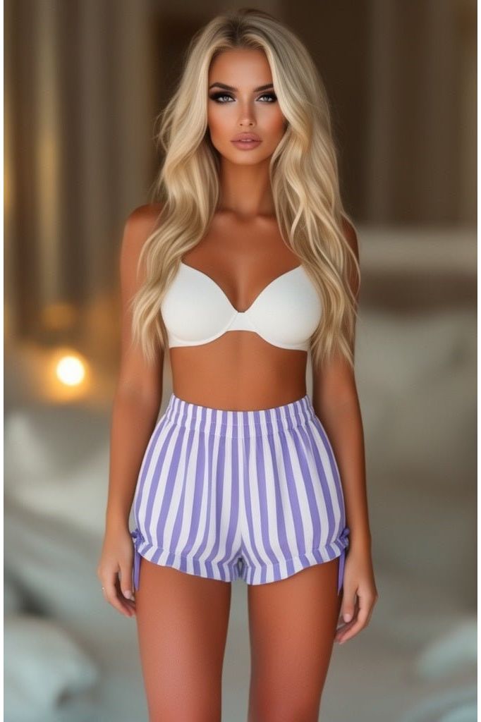 Light Purple/White Striped Bloomers