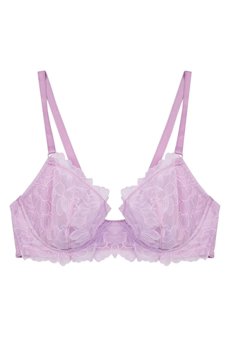 Playful Promises Lila Lace Plunge Bra Lilac