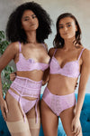 Playful Promises Lila Waspie Garter Belt Lilac