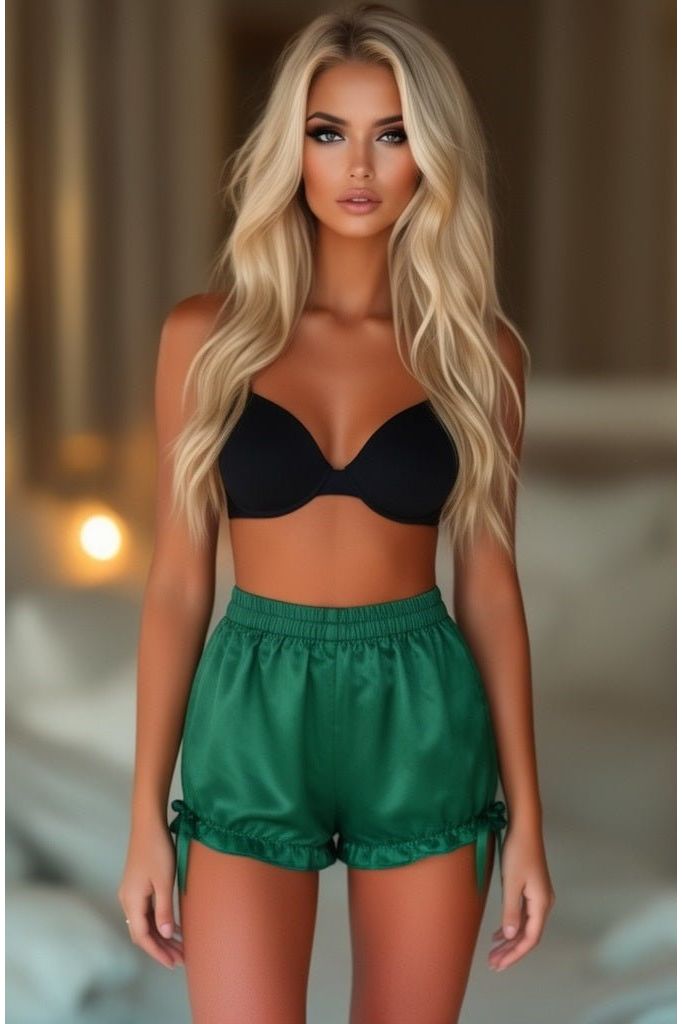 LIMITED EDITION Dark Green Satin Bloomers