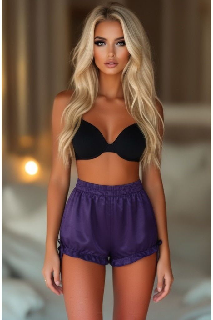 LIMITED EDITION Dark Purple Satin Bloomers
