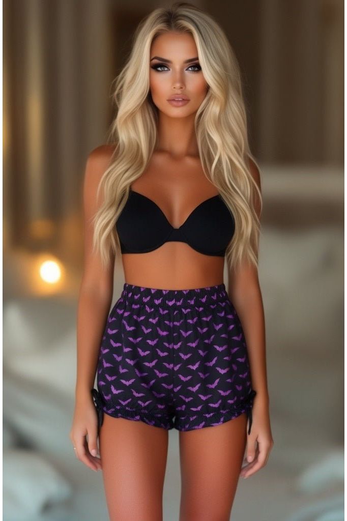 LIMITED EDITION Purple Bats Crepe Bloomers