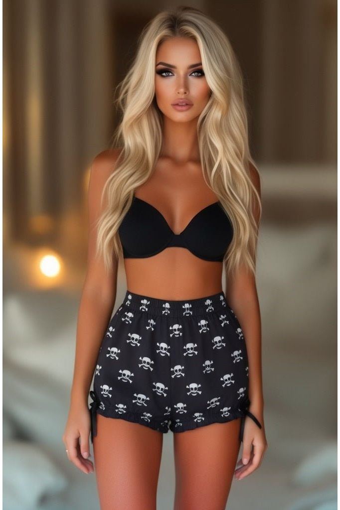 LIMITED EDITION Skull Print Pirate Crepe Bloomers