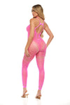 Pink Lipstick Take You There Bodystocking - One Size - Pink