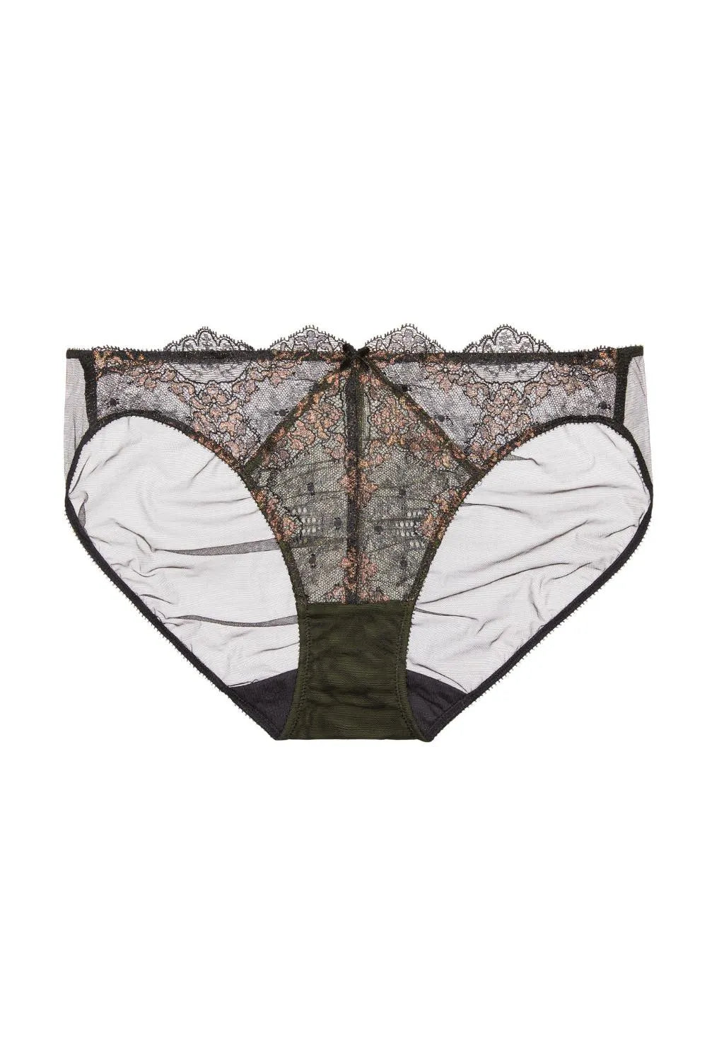 Dita Von Teese Lurex Lace Bikini Panty Black