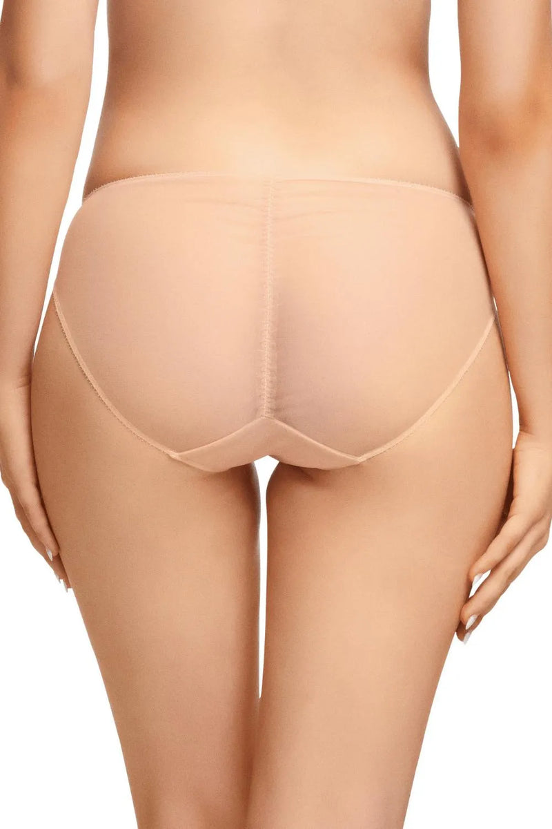 Dita Von Teese Lurex Lace Bikini Panty Vintage Peach