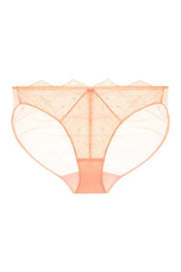 Dita Von Teese Lurex Lace Bikini Panty Vintage Peach