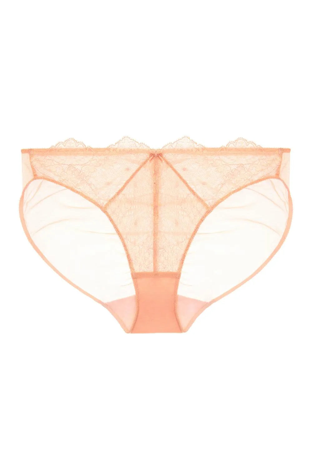 Dita Von Teese Lurex Lace Bikini Panty Vintage Peach