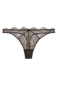 Dita Von Teese Lurex Lace G-String Panty Black