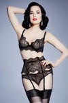 Dita Von Teese Lurex Lace G-String Panty Black