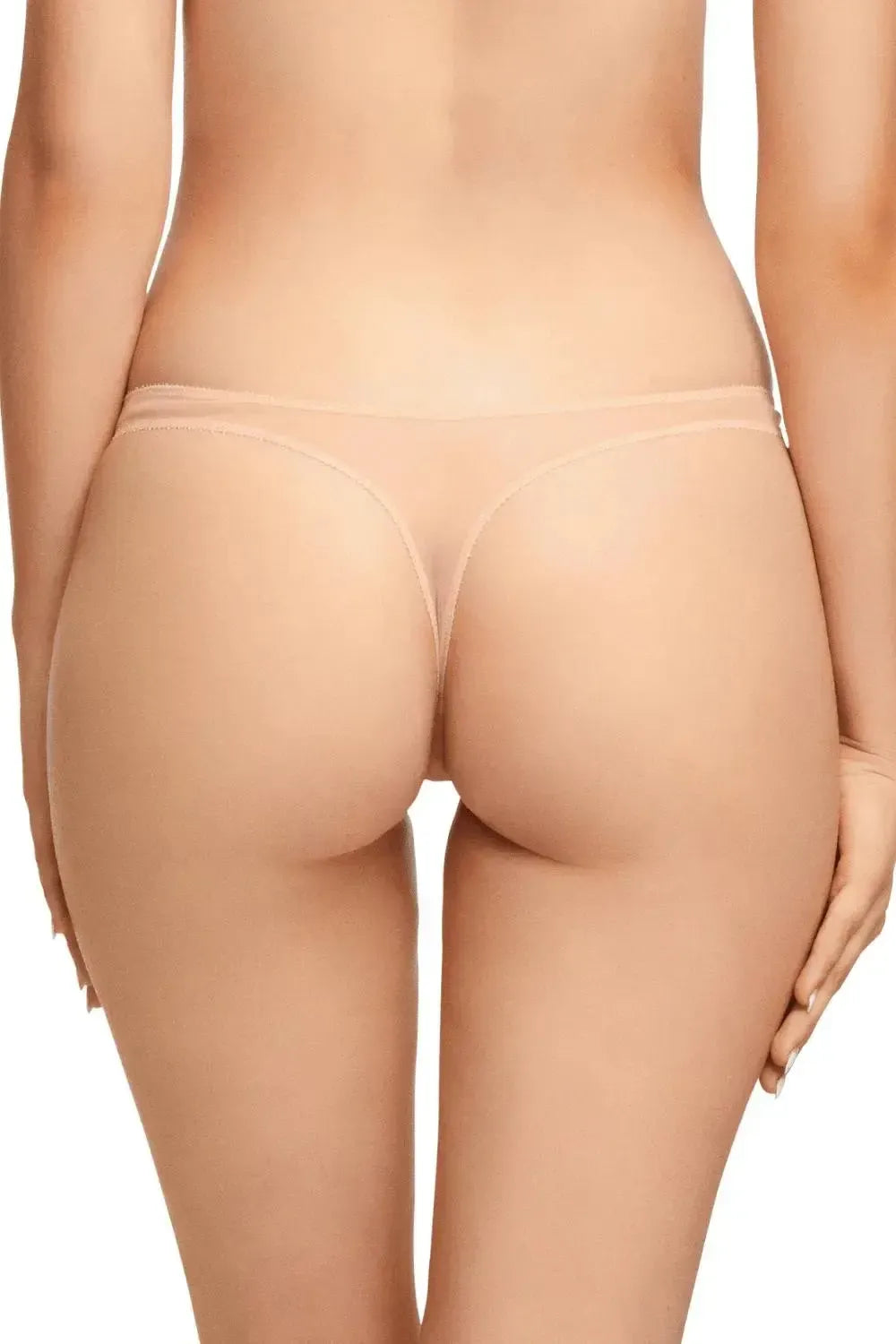 Dita Von Teese Lurex Lace G-String Panty Vintage Peach