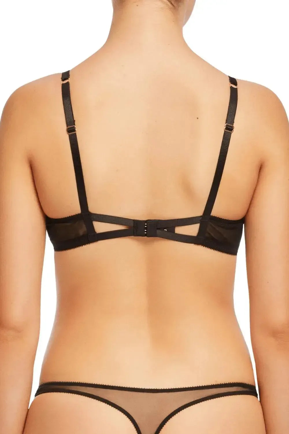 Dita Von Teese Lurex Lace Unlined Bra Black