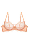 Dita Von Teese Lurex Lace Unlined Bra Vintage Peach