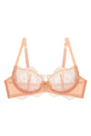 Dita Von Teese Lurex Lace Unlined Bra Vintage Peach