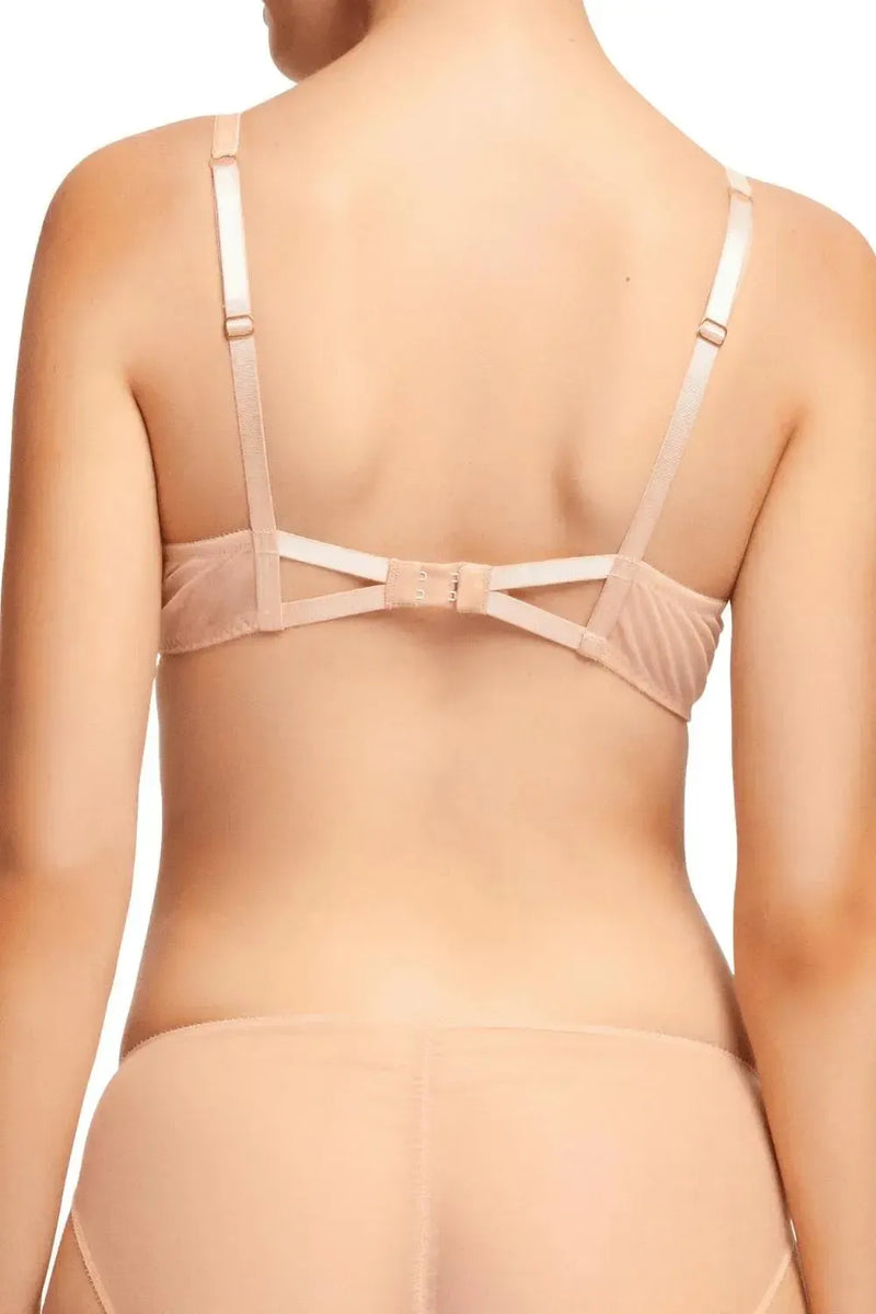 Dita Von Teese Lurex Lace Unlined Bra Vintage Peach