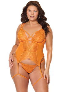 Coquette Mango Obsession Open Cups Bustier Set