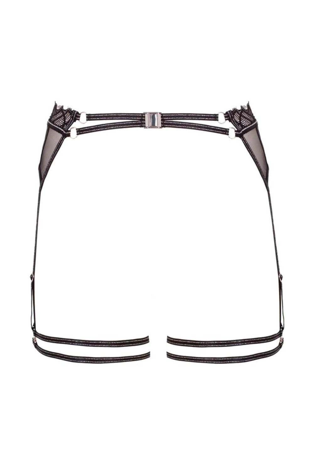 Manhattan Luxe Sheer Harness Garter Belt-Bracli-Rebel Romance