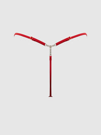House of Desire Marilyn Mesh & Pom Pom G-String Panty Crimson Red