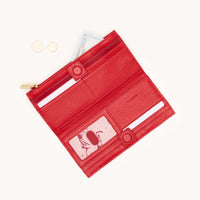 110 North Leather Wallet Chili Red/Gold