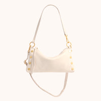 Hammitt Kyle Leather Shoulder Handbag Calla Lily White/Brushed Gold-Rebel Romance