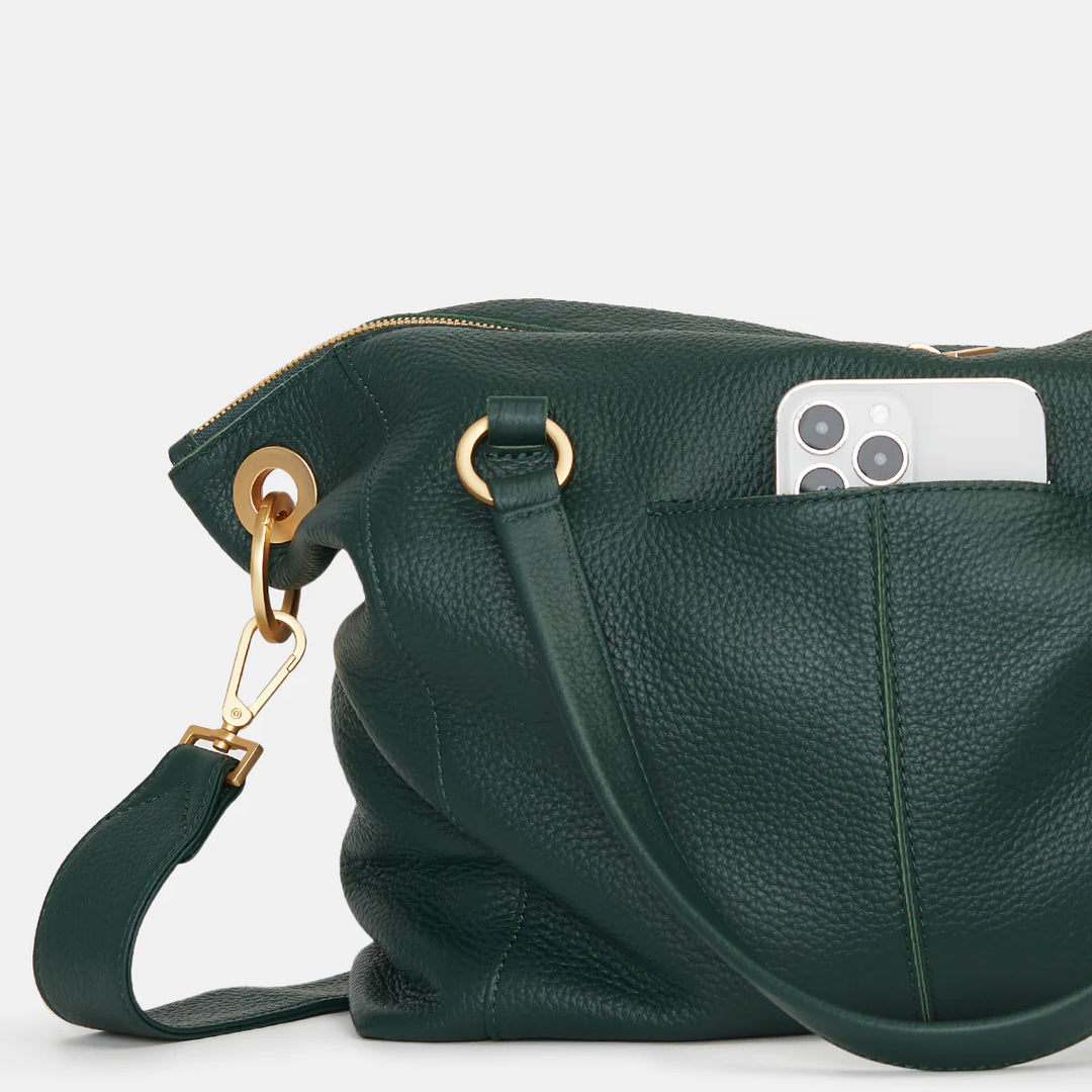 Daniel Lrg Leather Tote Bag Grove Green/Brushed Gold