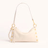 Hammitt Kyle Leather Shoulder Handbag Calla Lily White/Brushed Gold-Rebel Romance