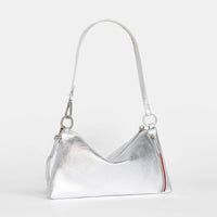 Hammitt Kyle Leather Shoulder Handbag Sidewalk Silver/Brushed Silver-Rebel Romance