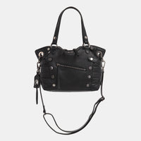 Hammitt Daniel Med Leather Tote Bag Mulholland Collection/Gunmetal-Rebel Romance