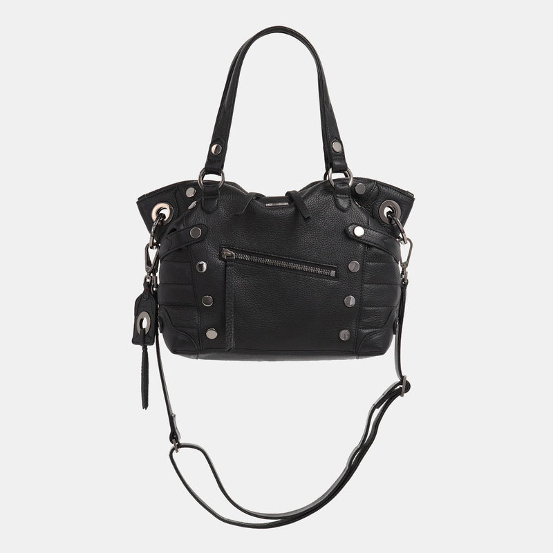 Hammitt Daniel Med Leather Tote Bag Mulholland Collection/Gunmetal-Rebel Romance