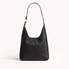 Tim Med Leather Hobo Handbag Black/Brushed Gold