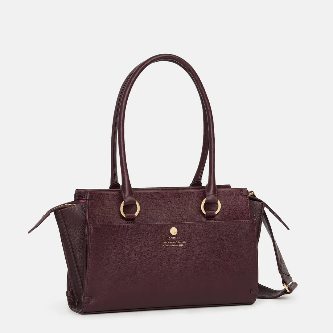 Allen Med Handbag Cabernet/Brushed Gold Limited Edition