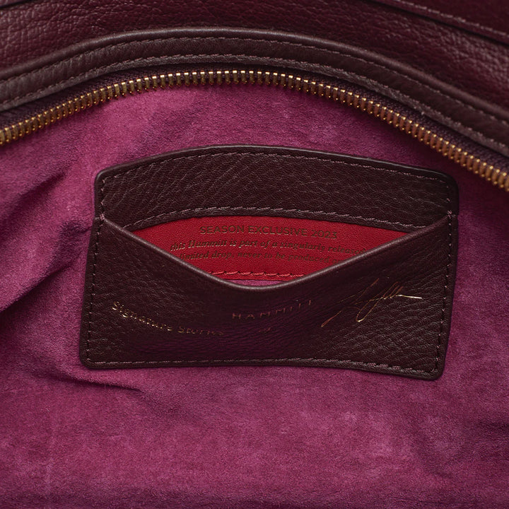 Allen Med Handbag Cabernet/Brushed Gold Limited Edition