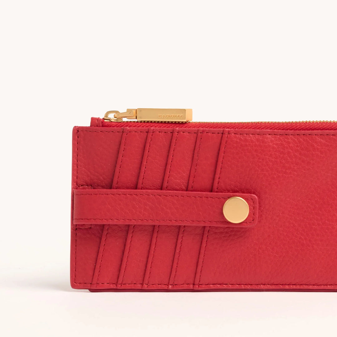 Hammitt 210 West Wallet Poppy Red/Brushed Gold