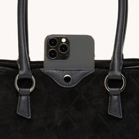 HAMMITT Meredith Sml Noir Diamond Suede/Gunmetal