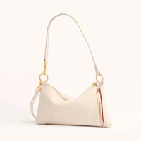 Hammitt Kyle Leather Shoulder Handbag Calla Lily White/Brushed Gold-Rebel Romance
