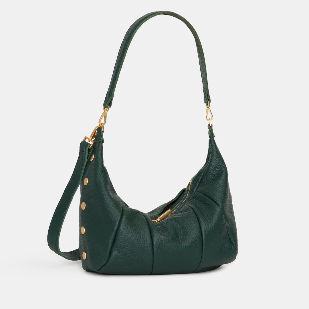 Hammitt Morgan Crossbody Leather Handbag Grove Green/Brushed Gold - Limited Edition