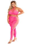 Queen Glow Black Light Own The Night Bodystocking Neon Pink