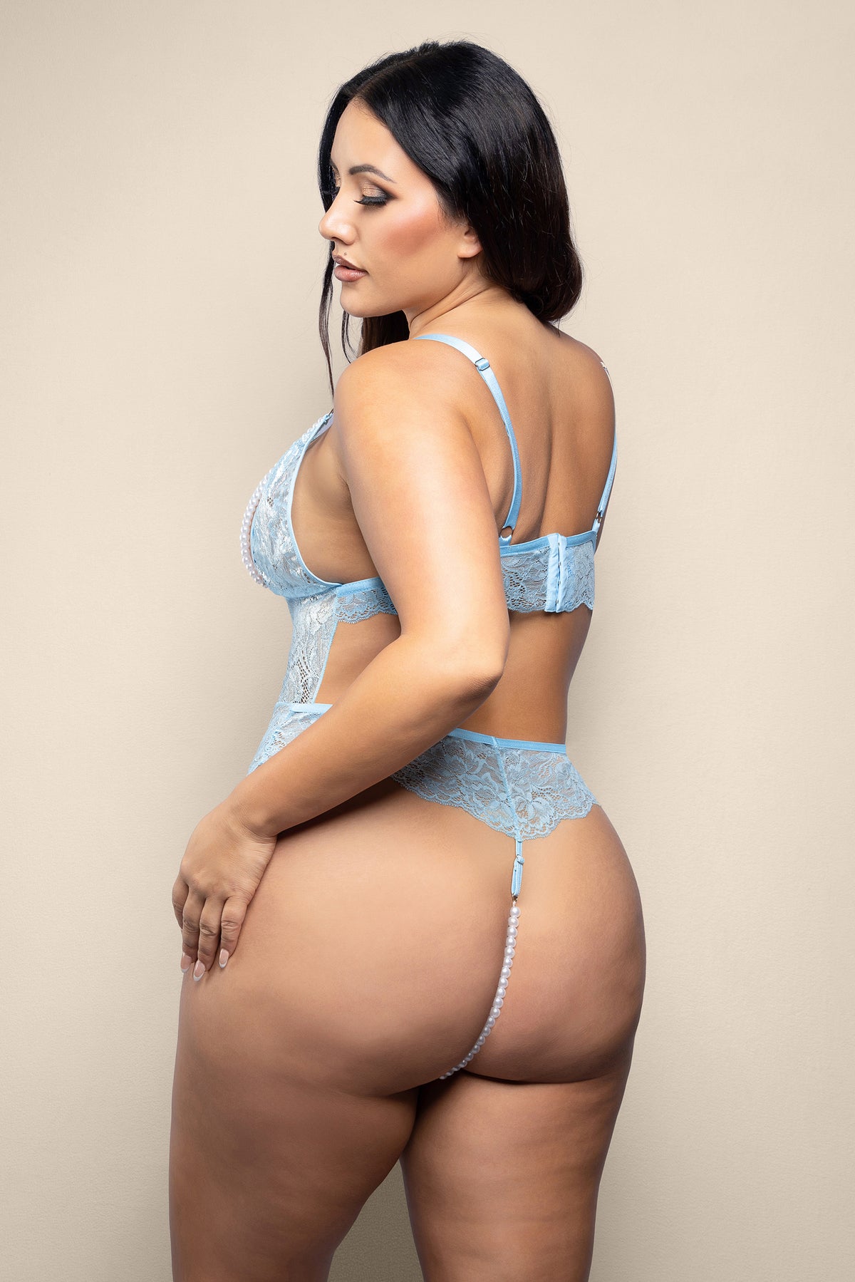 Opulence Lace Pearl Teddy