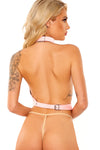 Glow Black Light Strapped In Harness Top Light Pink