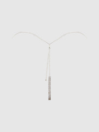 House of Desire Ornate Rhinestone G-String Silver