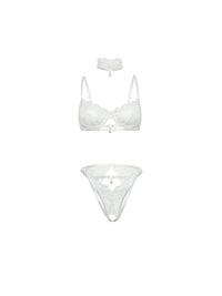 Oh la la Cheri Perla Lace Bra Set White