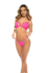 Mapale Arcadia Pink Crush Underwire Mesh Babydoll Slip Bra Set
