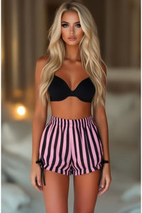 Pink/Black Striped Bloomers