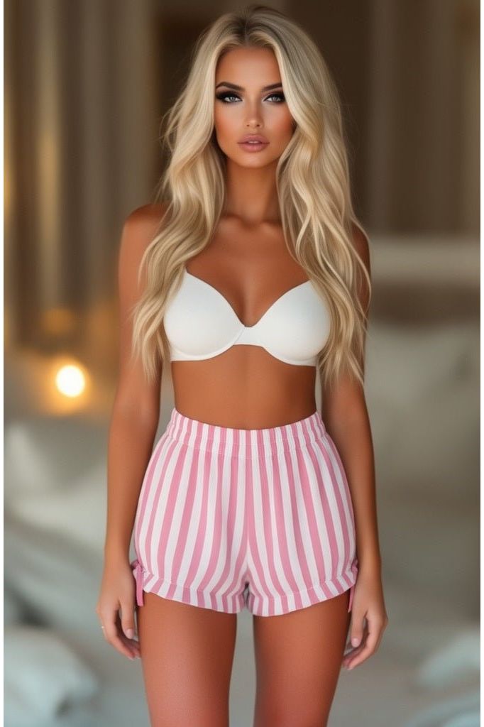 Pink/White Striped Bloomers