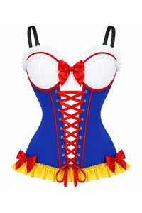 Poison Apple Princess Corset Top | Blue Stretch Lycra Costume