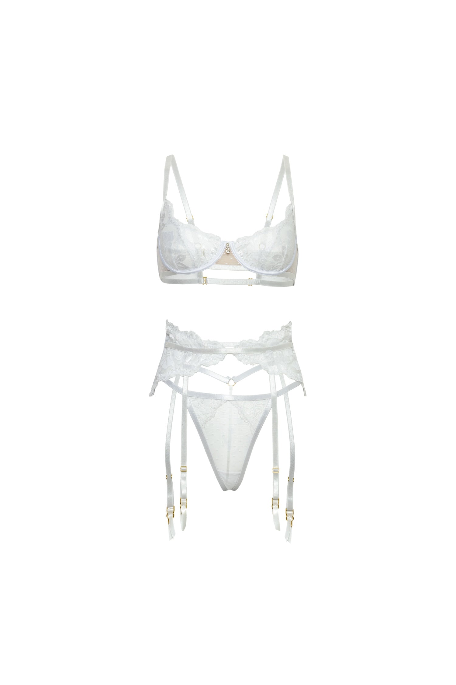 Oh la la Cheri Portia Open Cups Shelf Bra Set