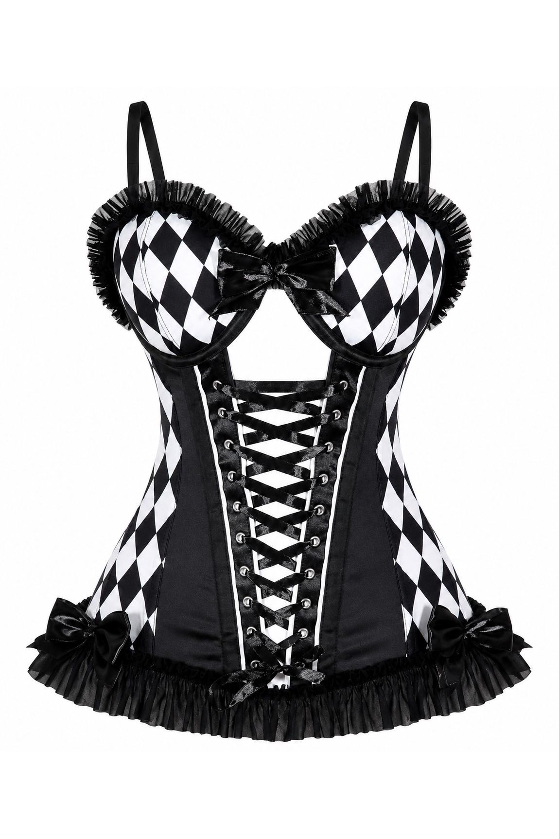 Lavish Dark Marionette Bustier Corset with Underwire Cups