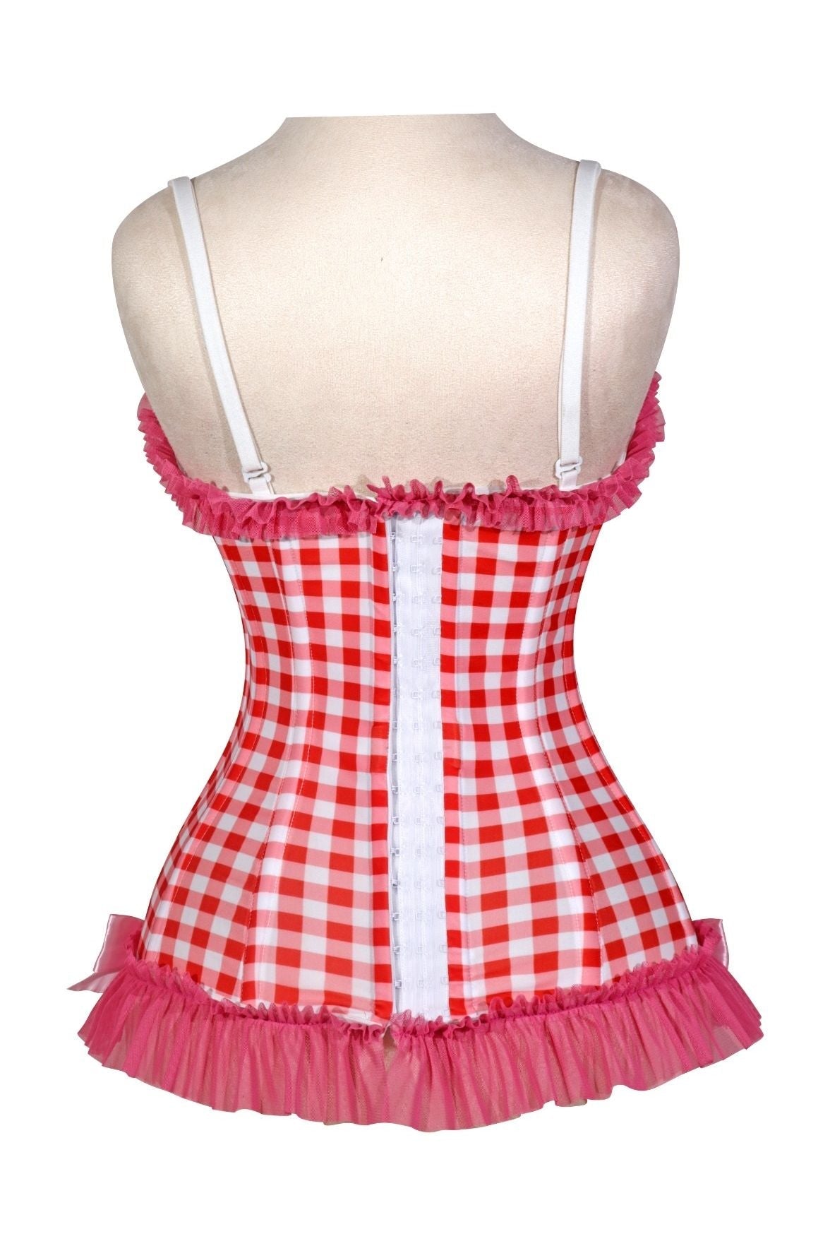 Lavish Strawberry Sweetheart Bustier Corset with Underwire Cups